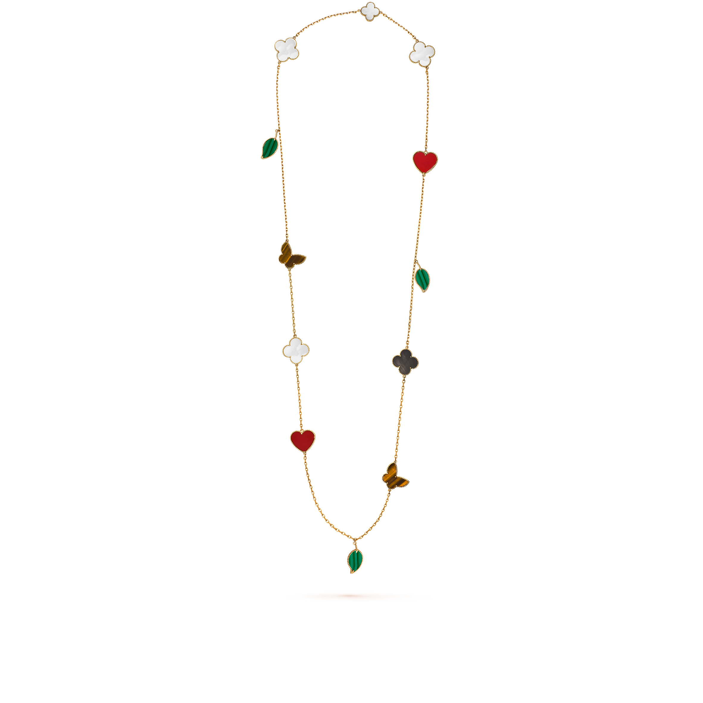 VAN CLEEF ARPELS LUCKY ALHAMBRA LONG NECKLACE, 12 MOTIFS VCARD80100 VAN CLEEF ARPELS LUCKY ALHAMBRA LONG NECKLACE, 12 MOTIFS VCARD80100